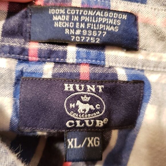Vintage Hunt Club Plaid Shirt Mens XL - Picture 5 of 6